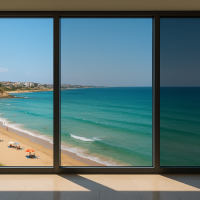 מדבקה ננו קרמי לחלון ציפוי שקוף בהיר בנראות מקסימלית מסנן עד 90% מהחום